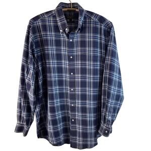 Bobby Jones Collection Blue Plaid Shirt Size Large